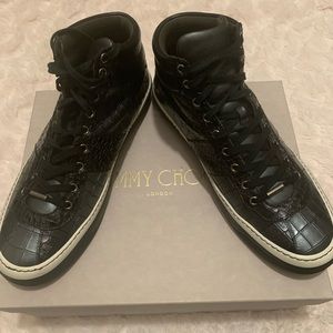 Jimmy Choo Belgravia Asphalt Metallic High Tops
